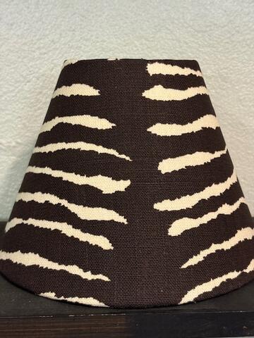 Brunschwig & Fils Lampskärm Le Zebre Charcoal Brown