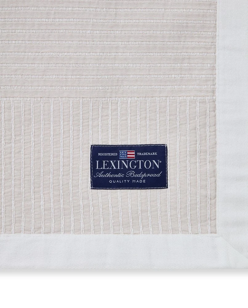 Lexington Randrutat Sängöverkast Bomullsjacquard Beige