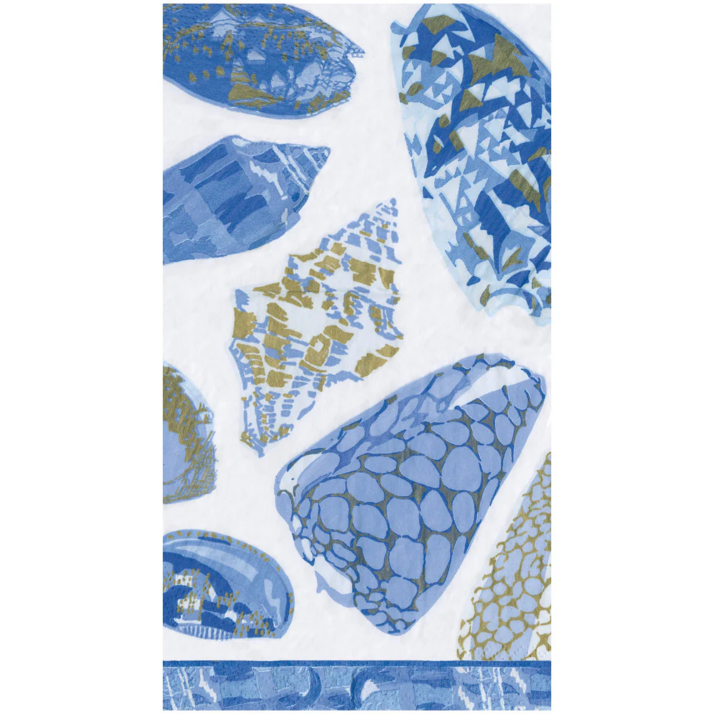 Caspari Servetter Coquillage Blue