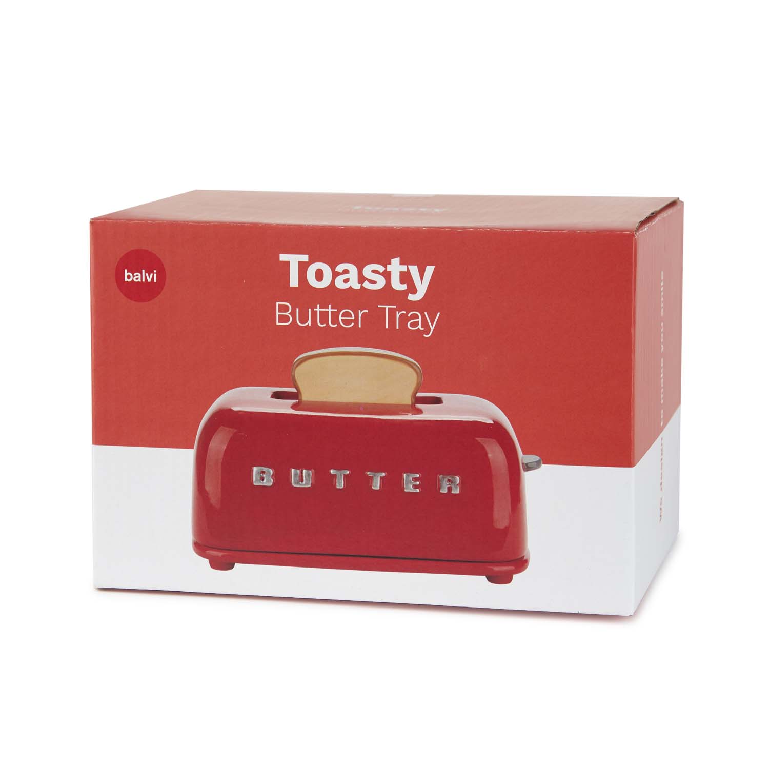 Bavi Smörbehållare med lock Toasty Röd
