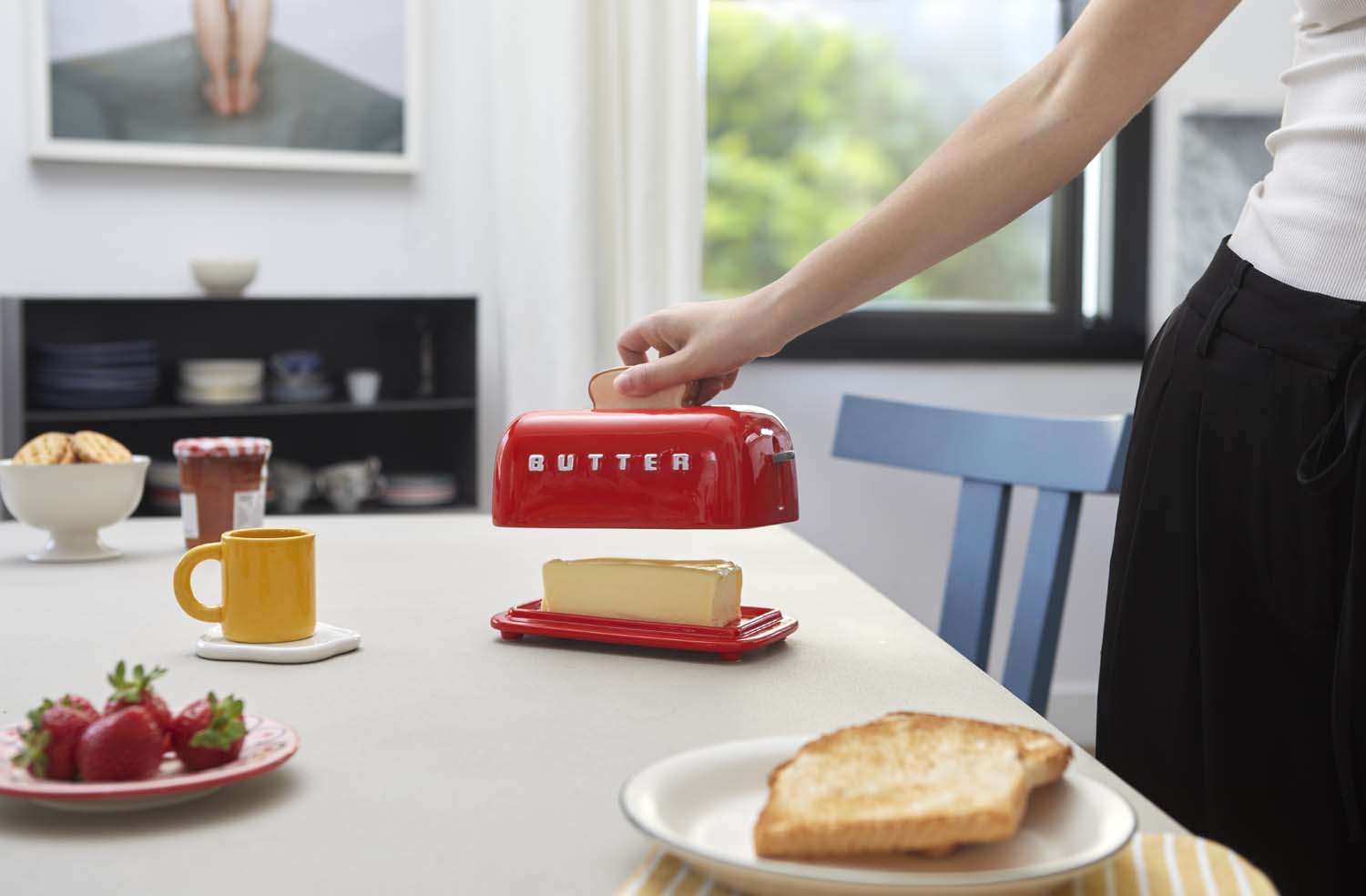 Bavi Smörbehållare med lock Toasty Röd