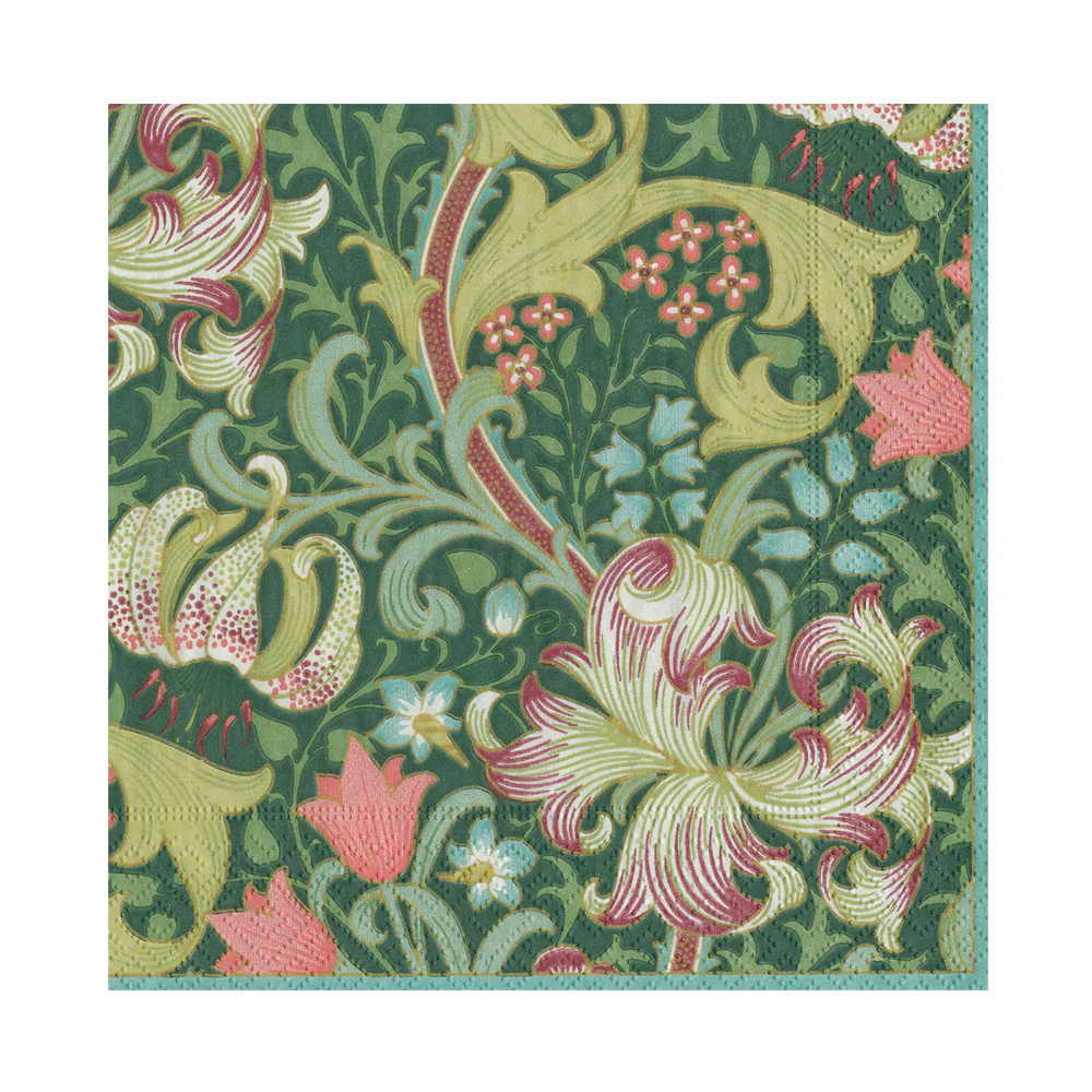 Caspari Servetter Golden Lily Forest