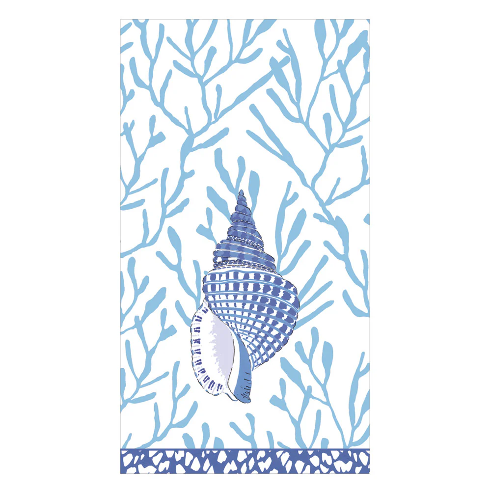 Caspari Servetter Shell Toile Blue