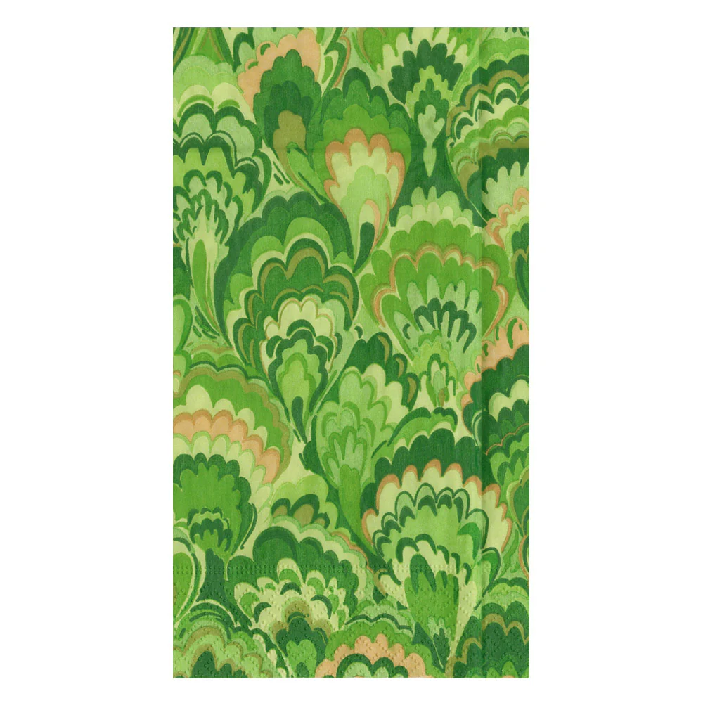 Caspari Servetter Marbled Ceramica Green
