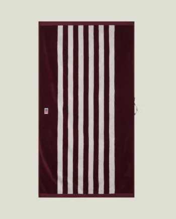 Lexington Striped Towel Fig/Snow