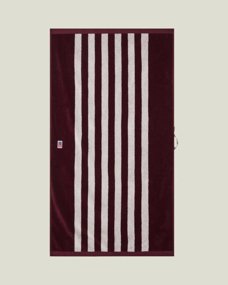 Lexington Striped Towel Fig/Snow