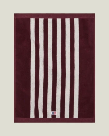 Lexington Striped Towel Fig/Snow