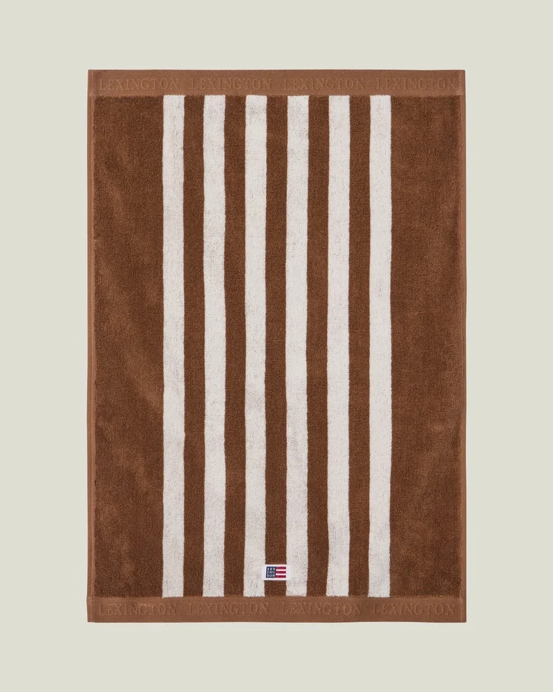 Lexington Striped Towel Fudge/Snow White