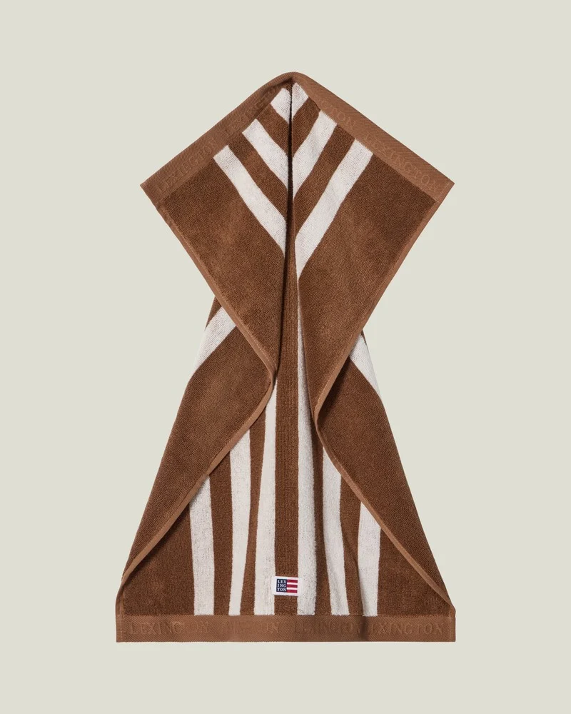 Lexington Striped Towel Fudge/Snow White