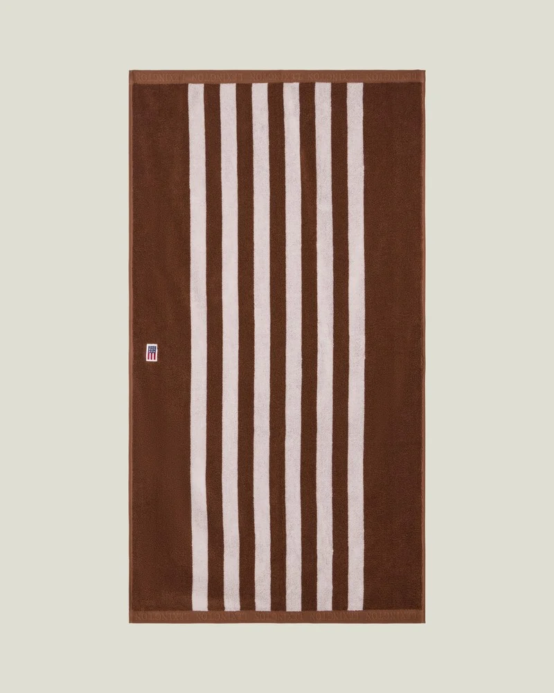 Lexington Striped Towel Fudge/Snow White