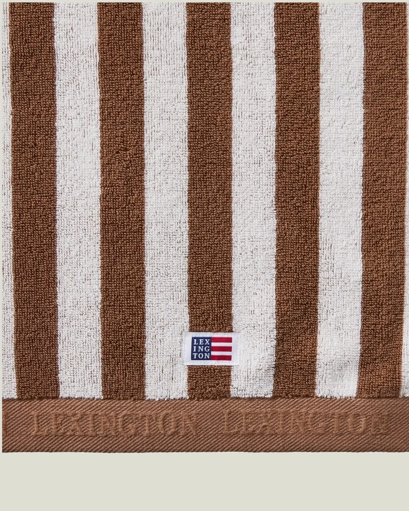 Lexington Striped Towel Fudge/Snow White