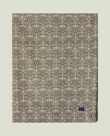 Lexington Duk Ornament Jacquard Bomull Beige/Mörk Olivgrön