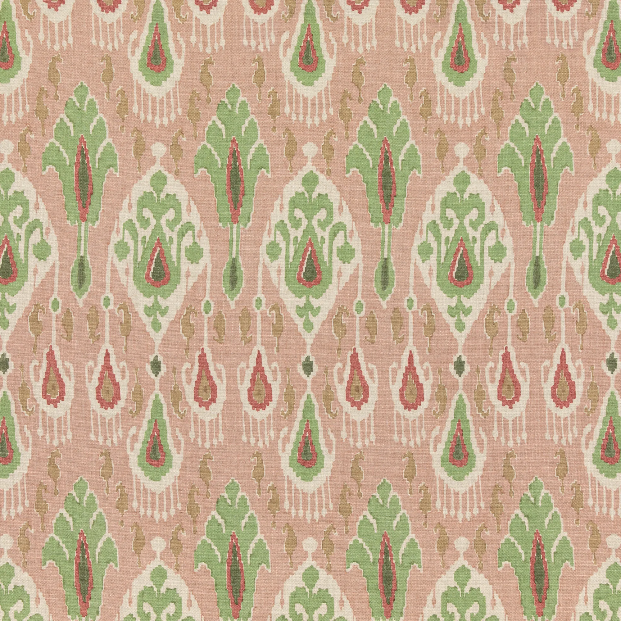 GP & J Baker Kuddfodral Ikat Bokhara Rose/Green