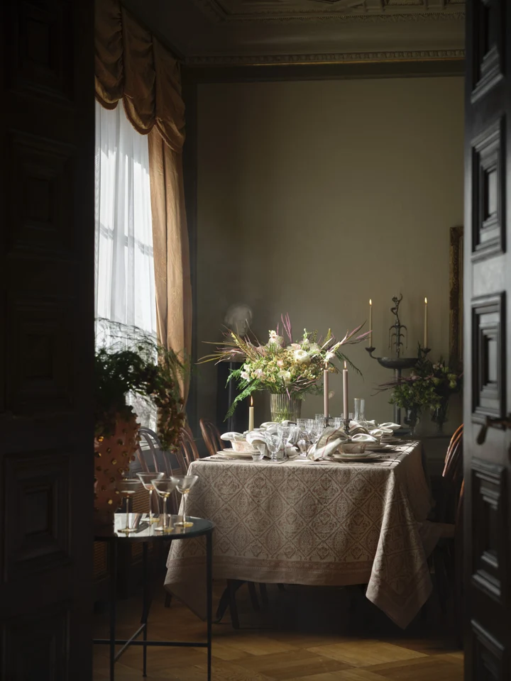 Chamois Linne Duk Jaipur Old Rose