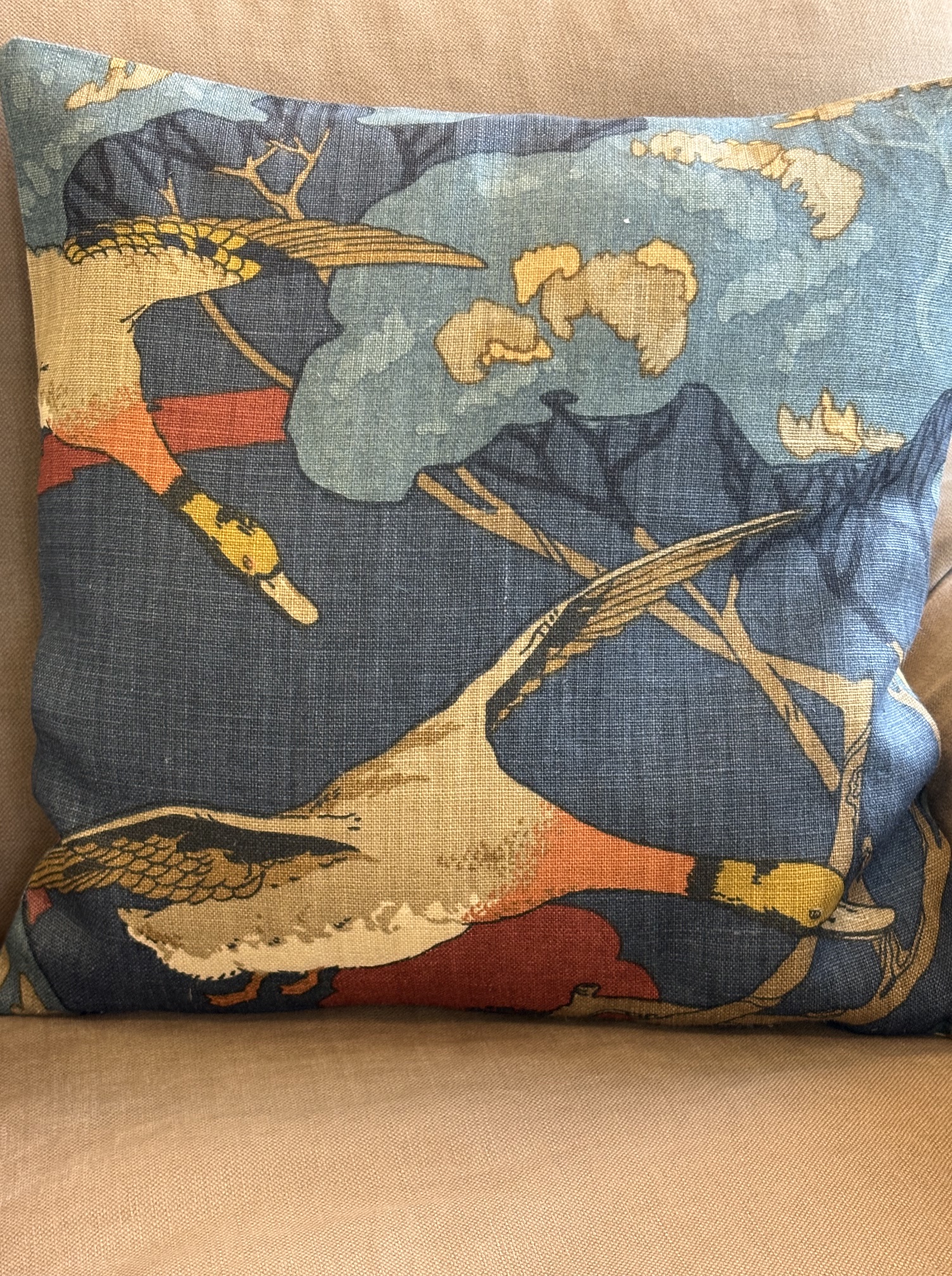 Mulberry Kuddfodral Flying Ducks Red/Blue
