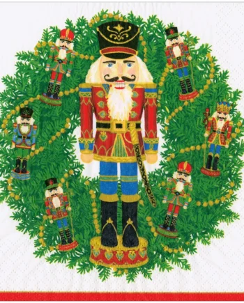 Caspari Servett Nutcracker Wreath