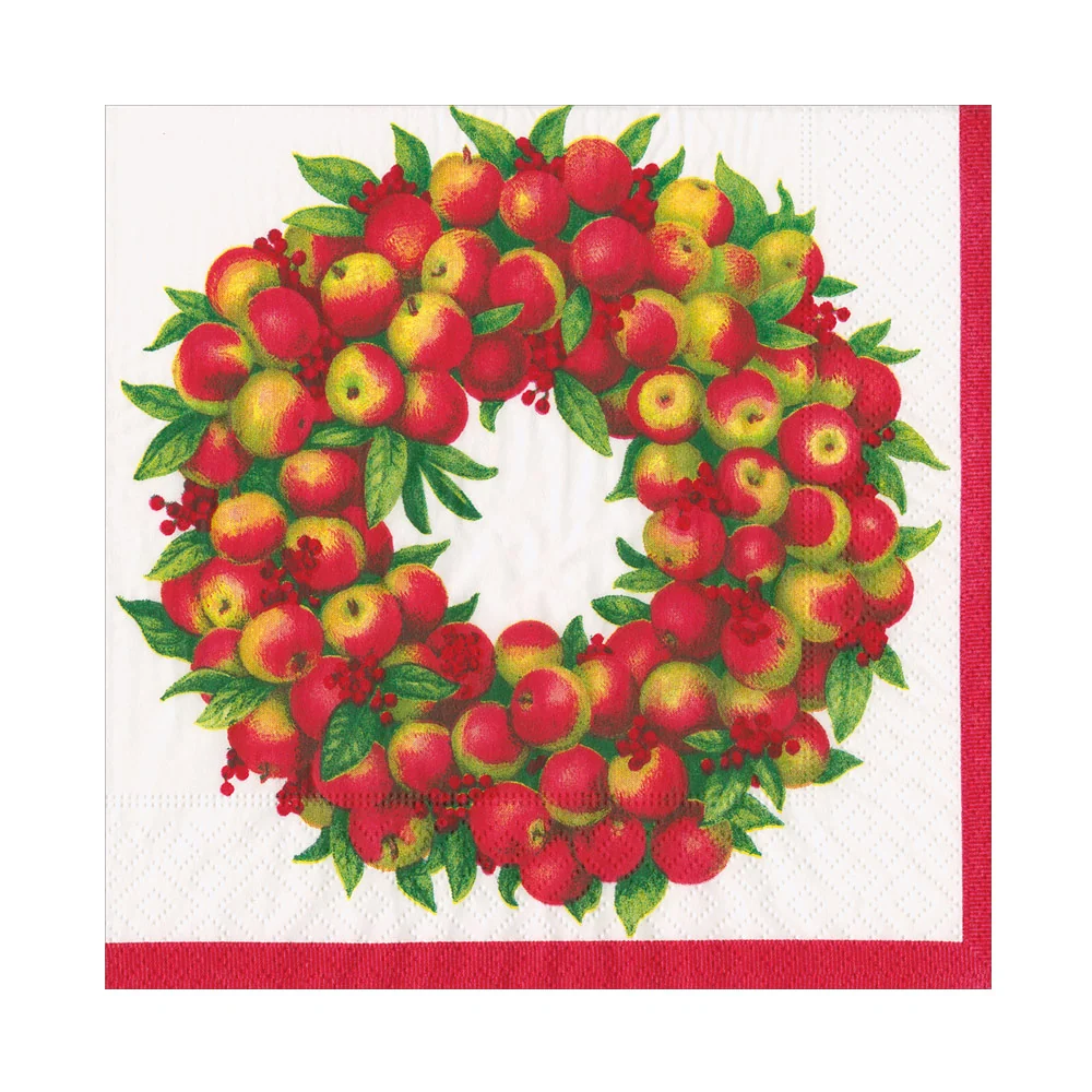 Caspari Servett Apple Wreath